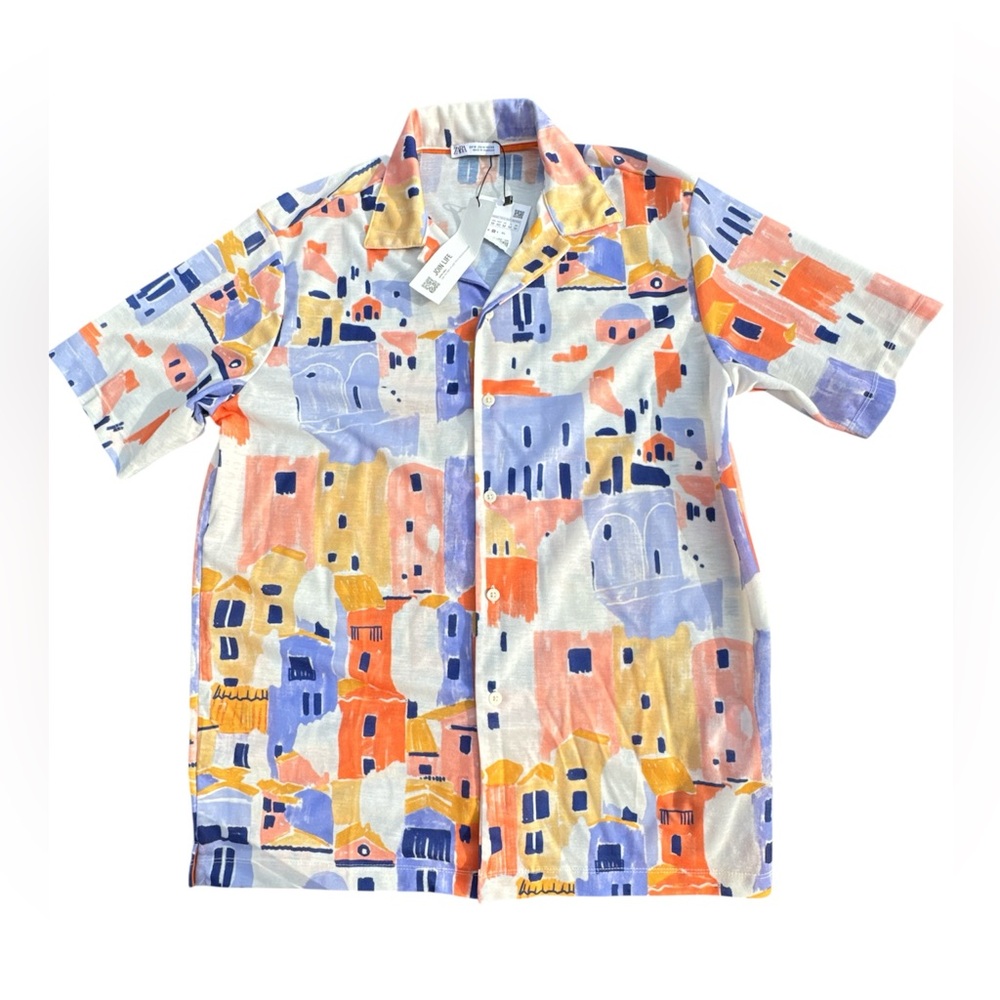 Zara Multicolor Abstract Men's Shirt